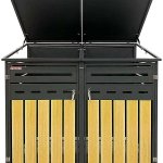 Scorpion elektro s.r.o Přístřešek na 2 popelnice D02GW2 antracit/hnědý – Zboží Dáma