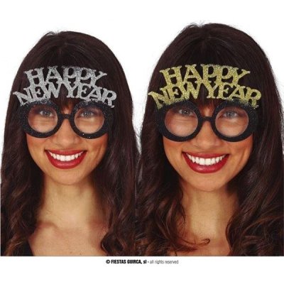 Guirca Silvestrovské brýle Happy New Year Stříbrné – Zboží Dáma