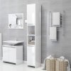Koupelnový nábytek Nábytek XL Koupelnová skříňka bílá lesklá 30x30x183,5 cm kompozitní dřevo