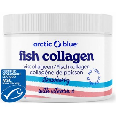 Arctic Blue Fish Collagen Strawberry mořský kolagen s vitamínem C jahoda 150 g – Hledejceny.cz