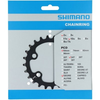 Převodník Shimano Deore M6000 24z pro 2x10 černý – Sleviste.cz