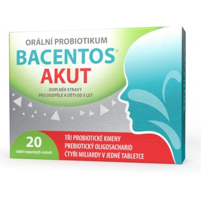 Bacentos Akut orální probiotikum 20 tablet – Hledejceny.cz