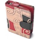 Dámská kožená peněženka Nivasaža N6-SNT-MGR barevná-červená
