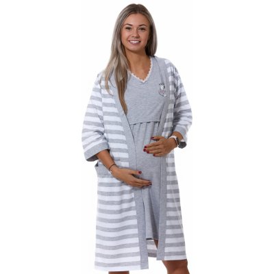 Komplet na kojení do porodnice šedý s kočičkou 1G0448 šedá – Sleviste.cz