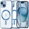 Pouzdro a kryt na mobilní telefon Apple TECH-PROTECT MAGSHINE MAGSAFE iPhone 15 SKY BLUE