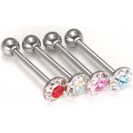 Marre piercing do jazyku činka s krystalky PPUB207 – Hledejceny.cz