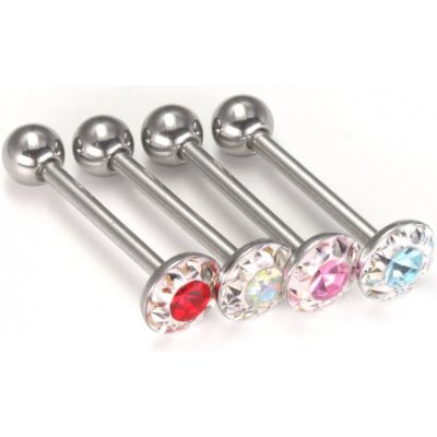 Marre piercing do jazyku činka s krystalky PPUB207 – Hledejceny.cz