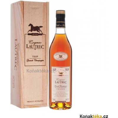 Lautrec VSOP Grande Champagne 40% 0,7 l (dřevěný box) – Zboží Dáma
