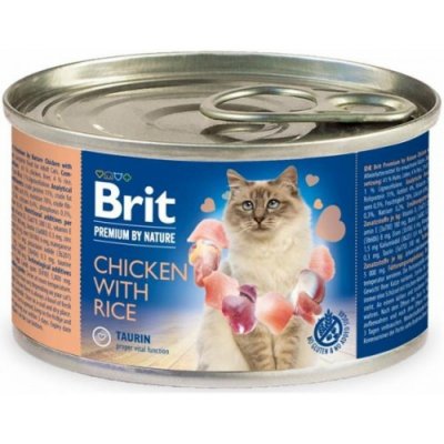 Brit Premium by Nature Cat Chicken with Rice 0,2 kg – Zboží Mobilmania