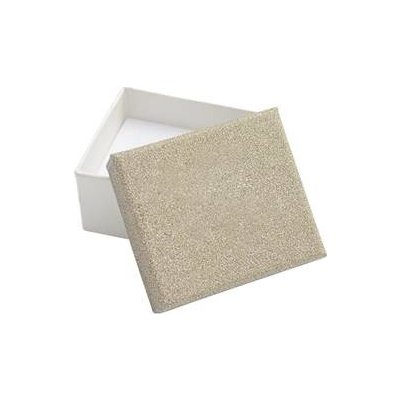 Šperky4U Dárková krabička na náušnice stříbřitě hnědá KR0053-BG – Zboží Dáma