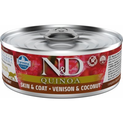 N&D GF CAT QUINOA Venison & Coconut 80 g – Zbozi.Blesk.cz