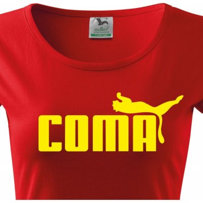tričko s vtipným potiskem Coma Bezvatriko.cz 102001 červená – Zboží Mobilmania