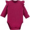 Kojenecké body EEVI Body s volánky SIMPLY COMFY bordová kaštanová Simply Comfy