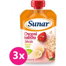 Sunar kašička jahoda banán ovesné vločky 6m+ 3 x 120 g