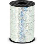 Vázací stuha - stříbrná s efektem třpytek - šířka 5mm - návin 225m – Sleviste.cz