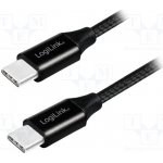 Logilink CU0153 USB 2.0, z obou stran, USB C vidlice, 0,3m, černý