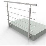 UMAKOV Nerezové zábradlí, AISI304, 1500x900mm, BR - sada pro montáž A-ZBR90-1500 – Hledejceny.cz