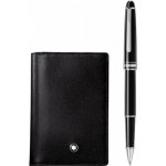 Montblanc Rollerball + pouzdro na kreditní karty Meisterstück Classique 118907 kožené černé – Zboží Mobilmania