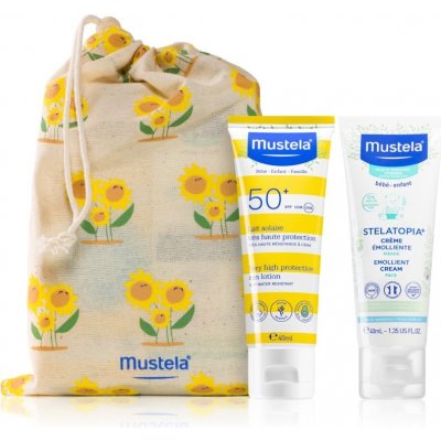 Mustela Bébé tělový a vlasový mycí gel pro děti 100 ml + voděodolné mléko na opalování pro děti SPF50+ 40 ml dárková sada – Hledejceny.cz