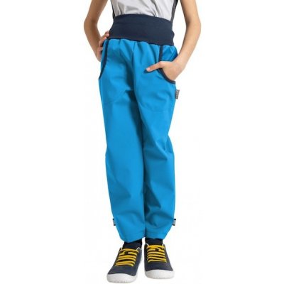 UNUO Dětské softshellové kalhoty bez zateplení Basic Tyrkysová Sytá antracit – Zboží Mobilmania