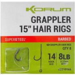 Korum Hotové Návazce Grappler Hair Rigs Barbed 38 cm Velikost 14 0,23 mm 8 lb 8 ks – Zboží Dáma