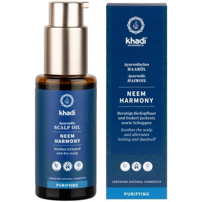 Khadi Ayurvedic Scalp Oil Neem Harmony Vlasový olej proti lupům 50 ml – Zboží Dáma