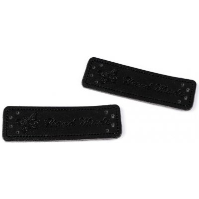 Hand made štítek - eko kůže černá – Zboží Dáma