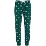 SF Women pohodlné pyžamové kalhoty na doma s proužky hvězdičkami bottle white snowflakes – Sleviste.cz