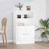 Koupelnový nábytek VidaXL Skříň highboard lesklá bílá 60 x 35,5 x 103,5 kompozitní