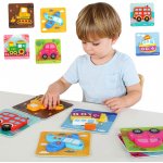 Tooky Toy vkládačky puzzle 33 ks + 6 podložek – Zbozi.Blesk.cz