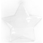 DP Craft Dekorace hvězda průhledná plastová 8 cm 1ks – Hledejceny.cz