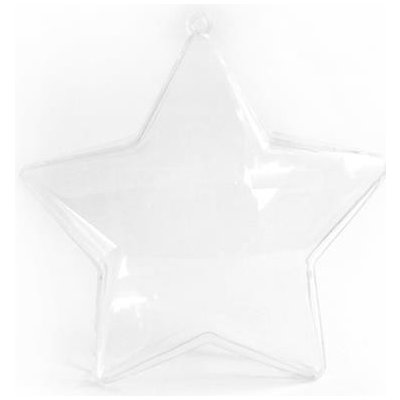 DP Craft Dekorace hvězda průhledná plastová 8 cm 1ks – Hledejceny.cz