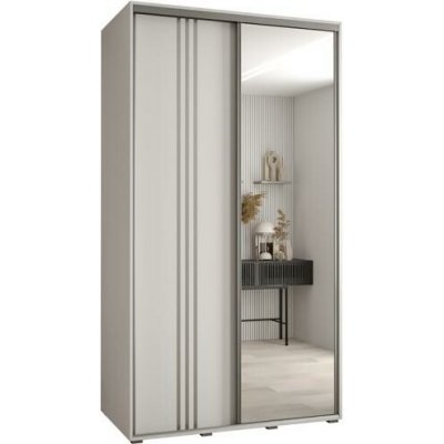 DobreSny se zrcadlem DAVOS 7 140 cm Bílá – Sleviste.cz