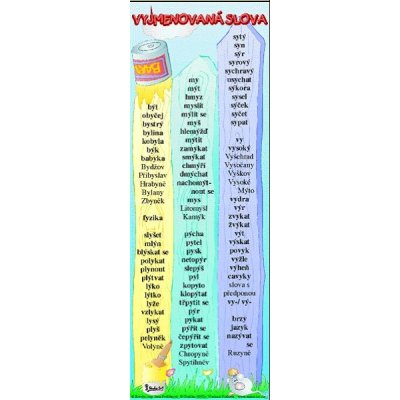 Ostatní Vyjmenovaná slova záložka – Zboží Dáma