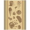 Utěrka LE JACQUARD FRANÇAIS CHOCOLATS RECETTES 80 x 60 cm Hnědá