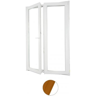 Aluplast dvoukřídlé balkonové dveře Dvojsklo Oregon/bílá Levé 130 x 220 cm – Hledejceny.cz