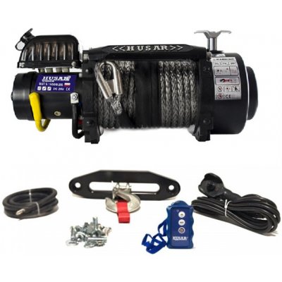 Elektrický naviják 7,4t 12V syntetické lano 28m HUSARWINCH BST S 16500 – Sleviste.cz
