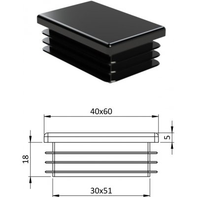 Krytka plastová 40 x 60 mm – Sleviste.cz