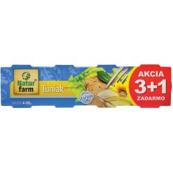 Natur Farm tuňák ve slunečnicovém oleji 4 x 80 g