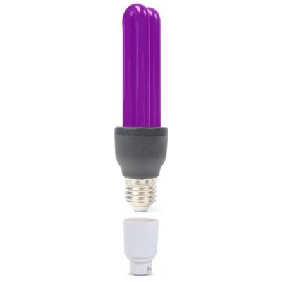 BeamZ BUV27B UV Úsporná žárovka 25W E27 + Adapter