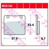 Brzdová destička TRW Zadní brzdové destičky TRW / Lucas Suzuki VS 1400 GLP Intruder 1987 - 2003