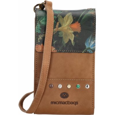 Micmacbags Masterpiece dámská kožená crossbody taška na mobil- pískové