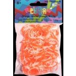RAINBOW LOOM Original gumičky 300 kusov oranžovo biele – Zboží Dáma