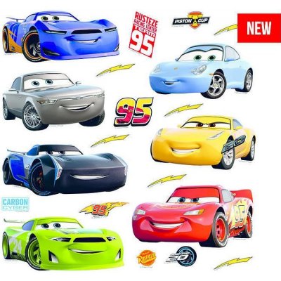 AG Design Samolepící nálepka na zeď Cars 30x30 cm – Zboží Mobilmania