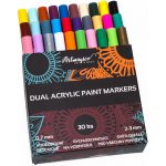 Artmagico akrylové fixy dual se dvěma hroty 30 barev – Zboží Dáma