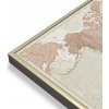 Nástěnné mapy Maps International Svět - nástěnná mapa Antique 136 x 84 cm Varianta: mapa v hliníkovém rámu, Provedení: zlatý matný rám