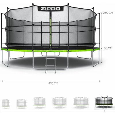 ZIPRO Jump Pro 496 cm + vnitřní ochranná síť – Zboží Dáma