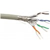 síťový kabel Roline 21.15.0884 ethernetový síťový, CAT 6A S/FTP, 300m, šedý