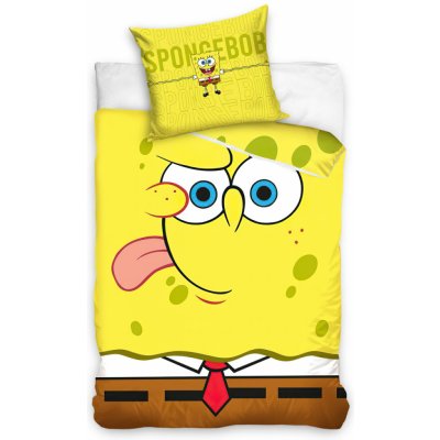 Jerry Fabrics povlečení Spongebob Emoji žluté bavlna hladká 140x200 70x90 – Zboží Mobilmania