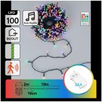 Aigostar B.V. LED Stm venk ván řetěz se senz 100xLED/3xAA 12m multicolor + DO B10303AADY – Hledejceny.cz